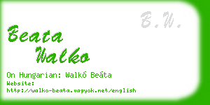 beata walko business card