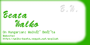 beata walko business card